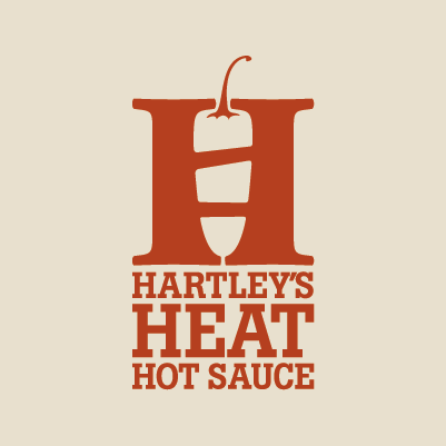 Hartley's Heat Hot Sauce logo design by Red Chalk Studios