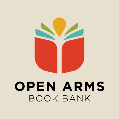 Open Arms Book Bank logo design by Red Chalk Studios