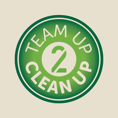 Team Up 2 Clean Up name and logo design by Red Chalk Studios