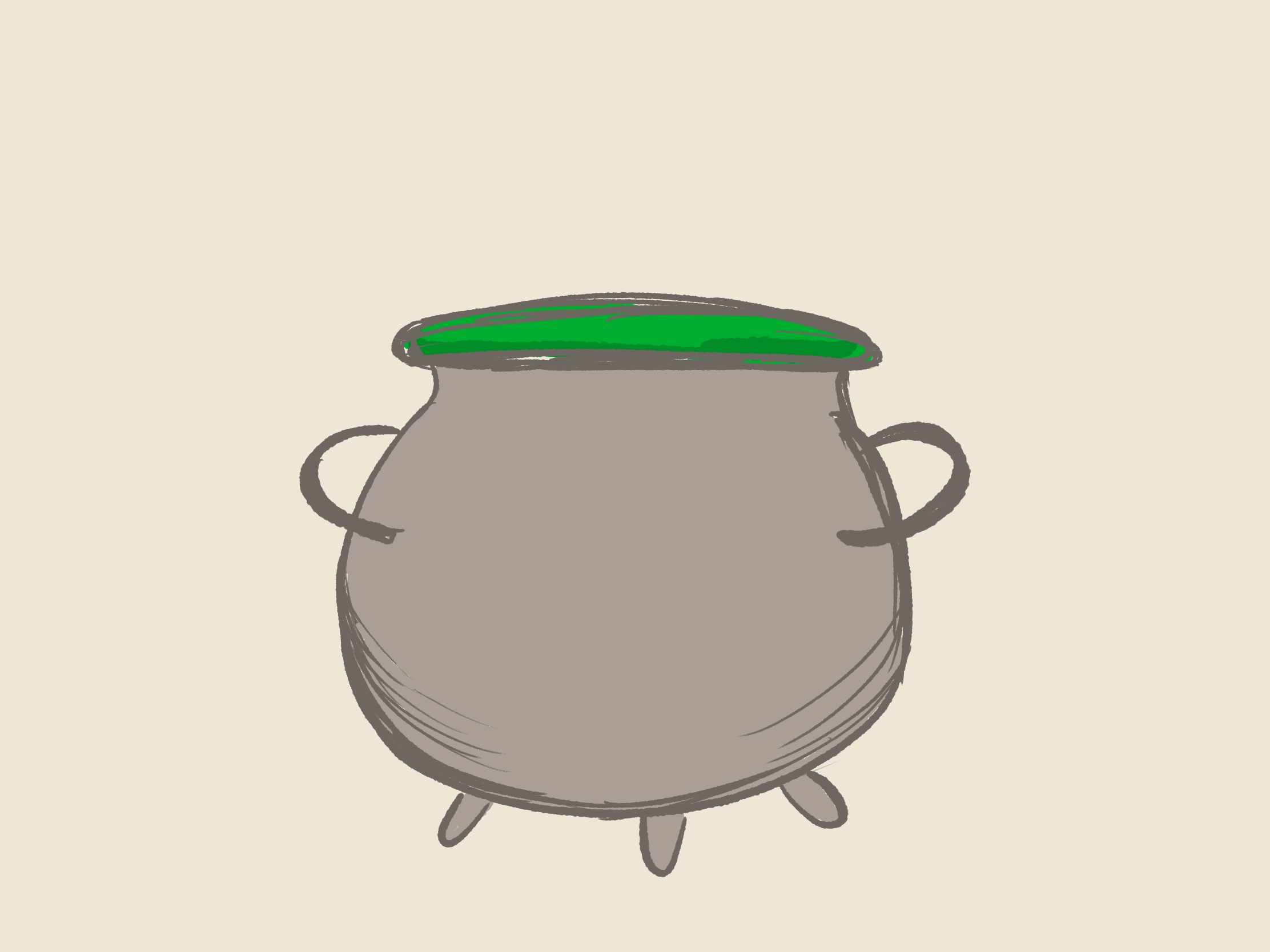 mixing potions in cauldron