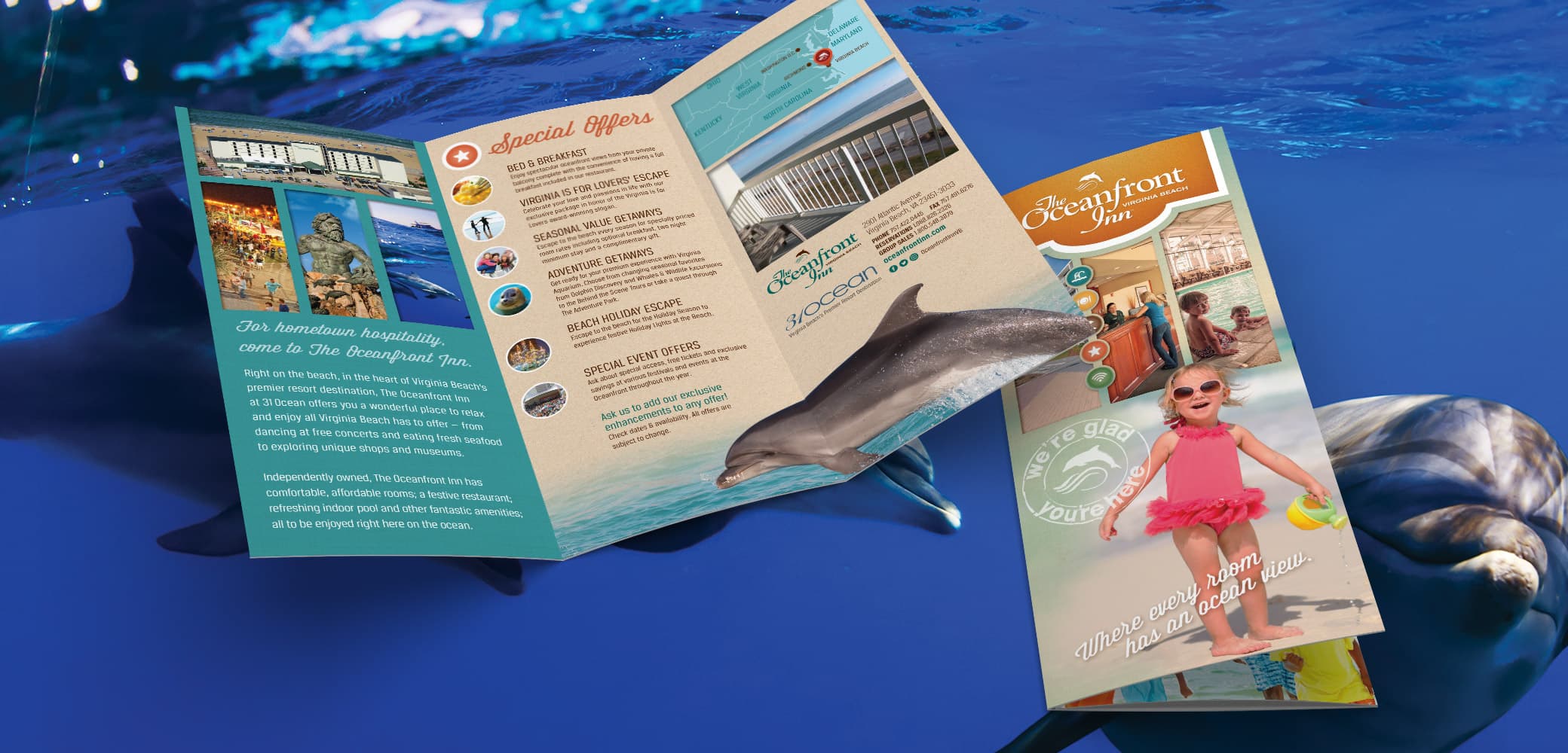 Oceanfront Inn Brochure Design by Red Chalk Studios