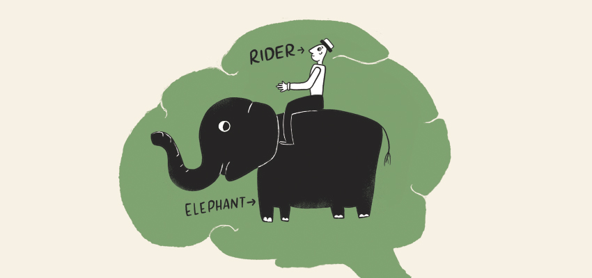 Red Chalk Studios Rider and Elephant Illustration