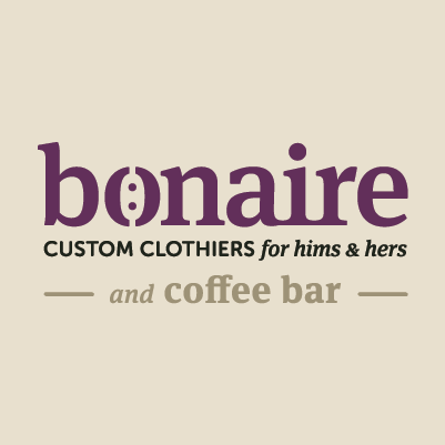 Bonaire Custom Clothiers name and logo design by Red Chalk Studios