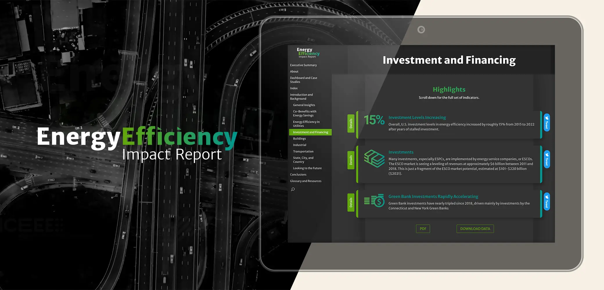 Energy Efficiency Impact Report website design and development by Red Chalk Studios, a full-service creative and marketing agency based in Virginia.