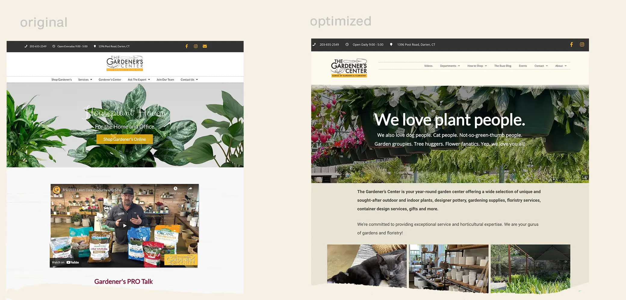 The Gardener's Center website redesign and SEO by Red Chalk Studios