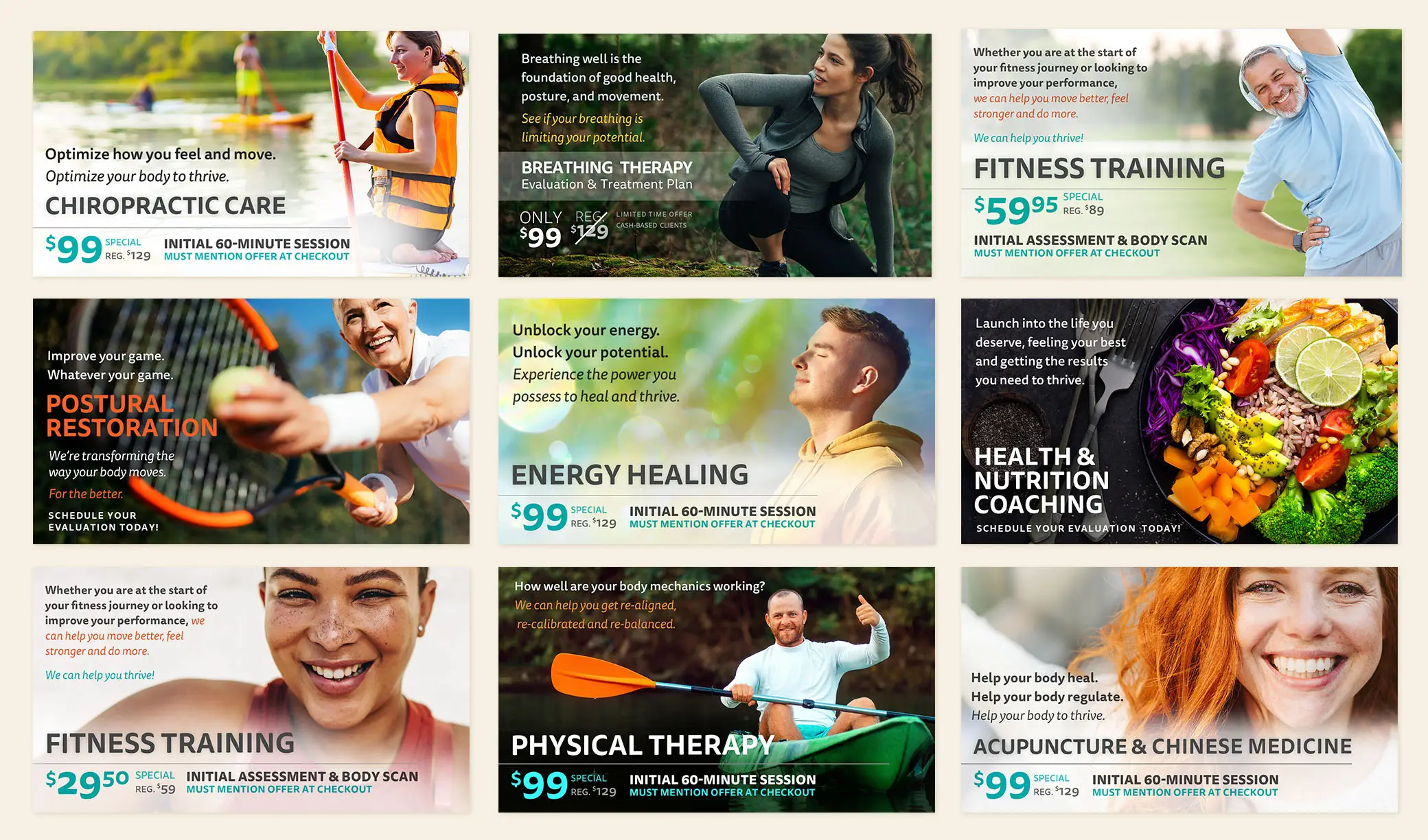 Thrive Proactive Health graphic design systems by Red Chalk Studios